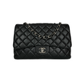 Chanel Classic Single Flap Jumbo Black Lambskin SiLouis Vuittoner