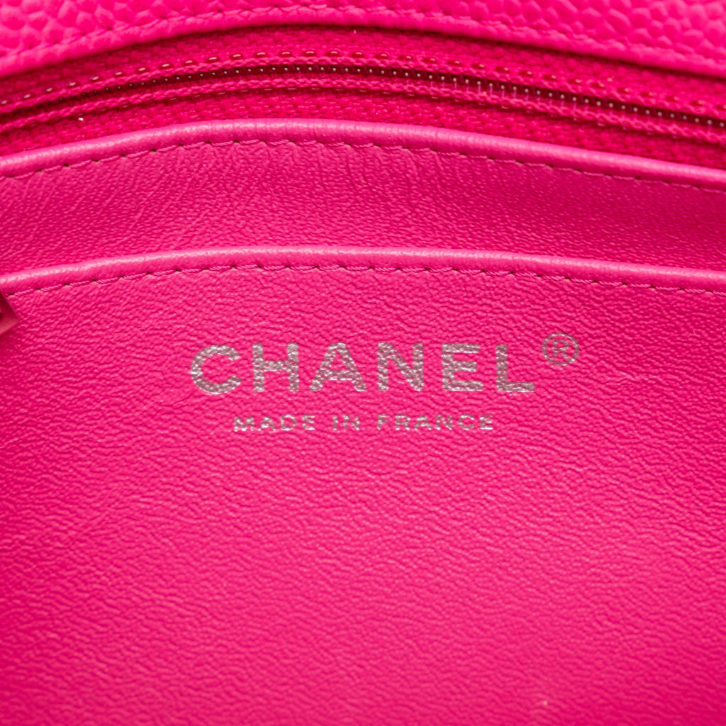 Chanel Classic Single Flap Mini Square Pink Caviar Gold