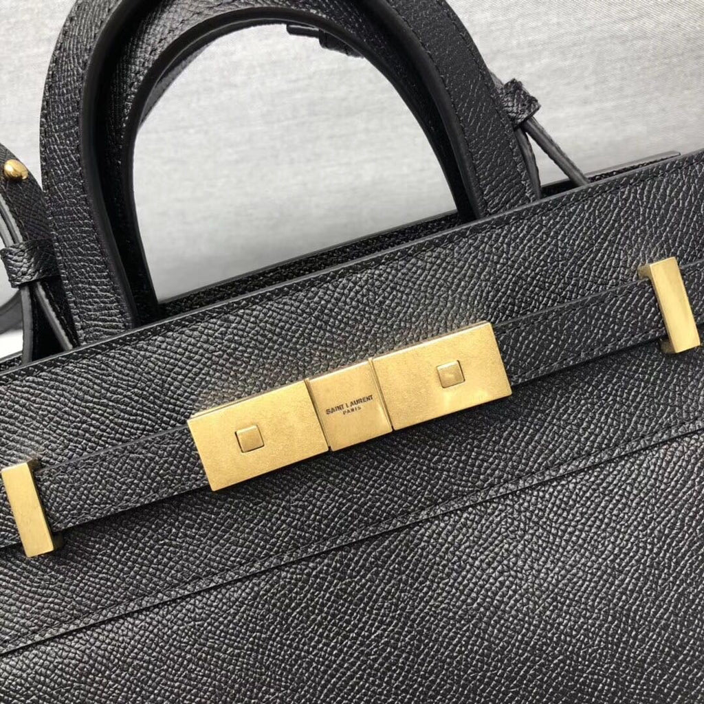 YSSL Manhattan Nano Shopping Bag In Box Black For Women 8in/21cm YSL 5937410SX0W1000