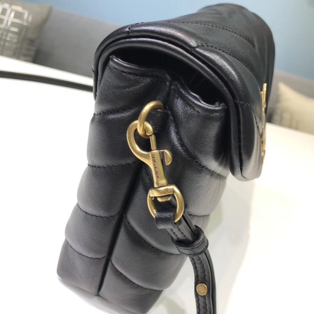 Top Quality Loulou Mini Shoulder Bag Black For Women 7in/18cm YSL
