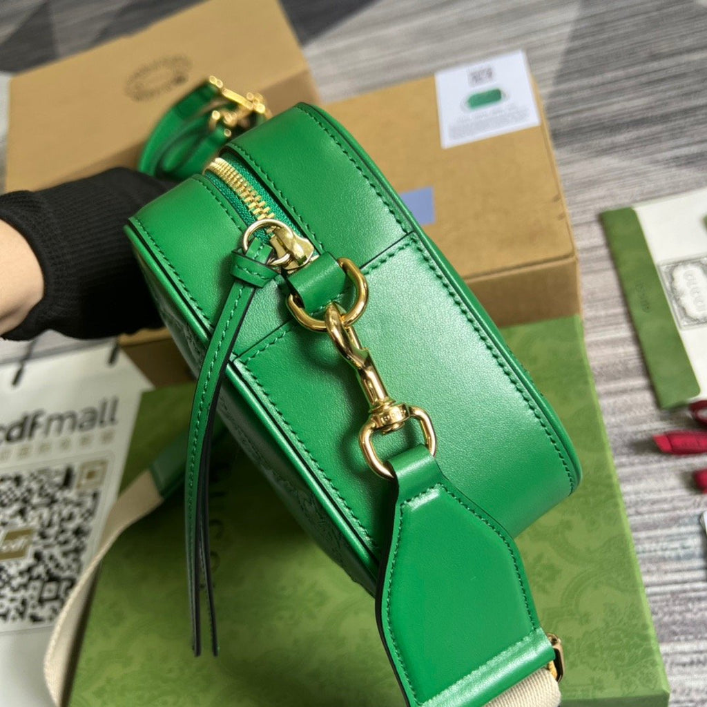 Gucci Matelasse Shoulder Bag Green For Women, Women’s Bags 8.5in/22cm Gucci 702234 UM8HG 3389