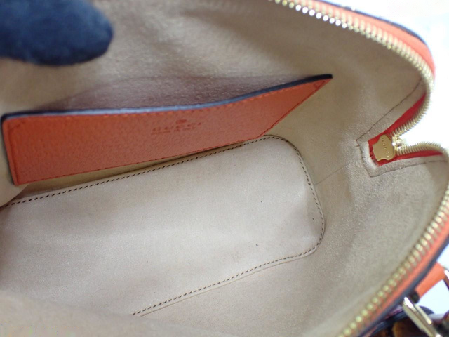 Gucci Diana Nm Bamboo Handle Tote Leather Orange Leather Handbag (Pre-Owned)