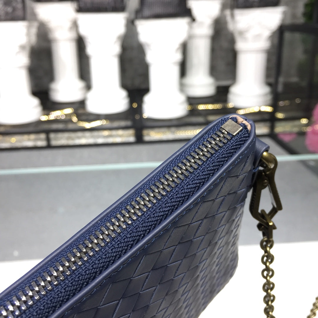 Bottega Veneta Chain Shoulder Bag Blue, For Women, Women’s Bags 9.6in/24.5cm