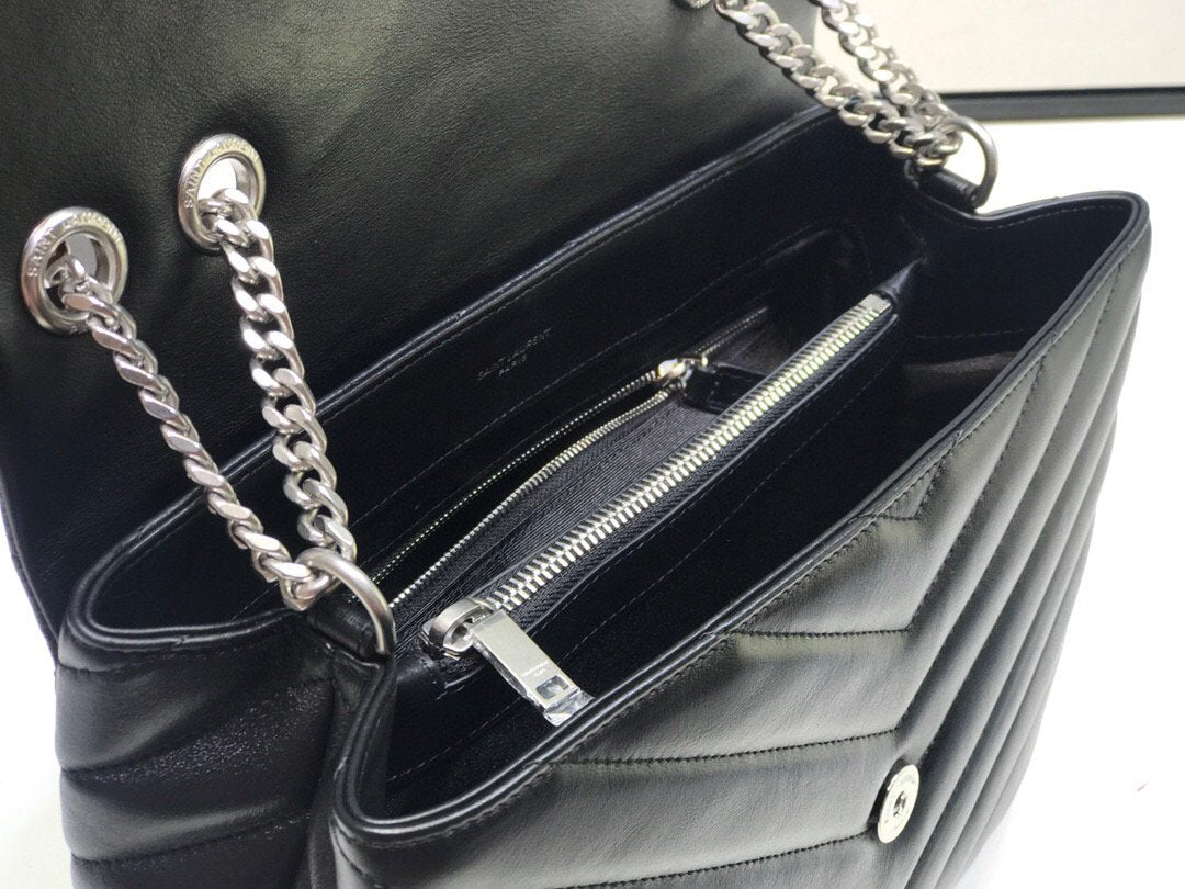 Top Quality Loulou Small Chain Bag In MatelassÃ© "Y" Black For Women 9.8in/23cm YSL Â 494699DV7261000