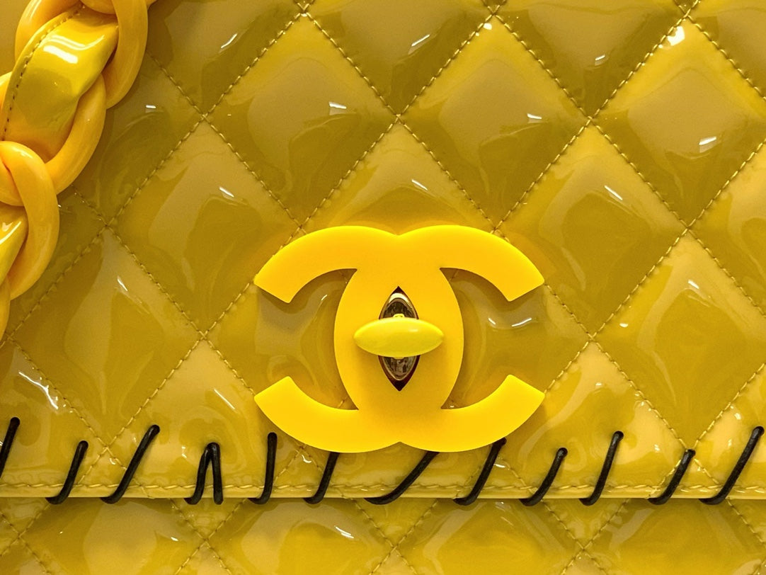 CHLVinyl Classic Yellow Shoulder bag For Women 29cm/11.5in