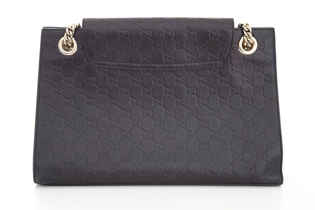 Gucci Black Guccissima Chain Shoulder Handbag