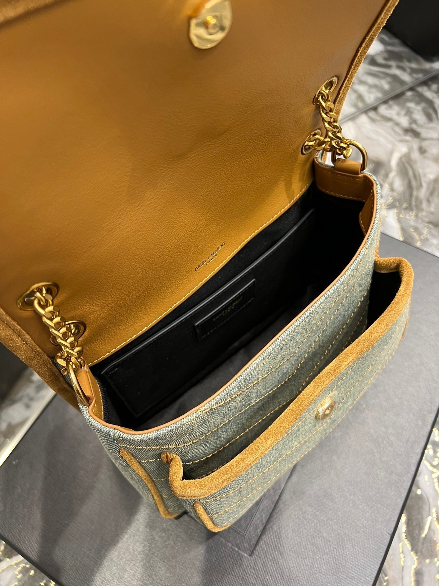 YSSL Niki Mini Chain Bag In Canvas For Women 8in/22cm YSL