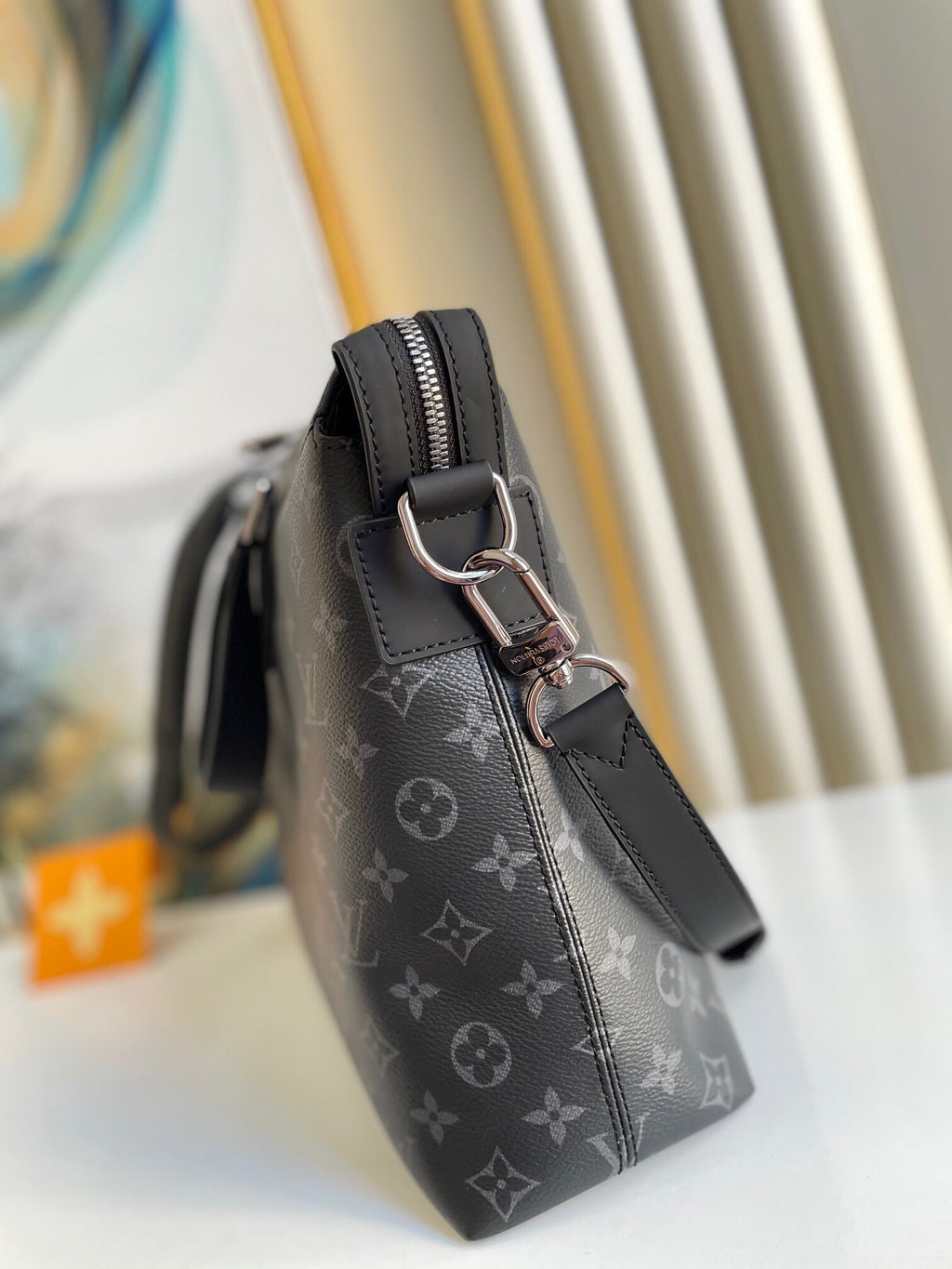 Louis Vuitton Briefcase Explorer Monogram Eclipse Canvas For Men, Bags, Shoulder And Crossbody Bags 15.4in/39cm Louis Vuitton M40566