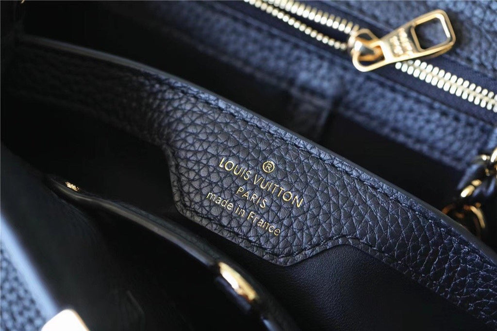 Louis Vuitton Capucines Mini Taurillon Black For Women,  Shoulder And Crossbody Bags 21cm/8.3in Louis Vuitton