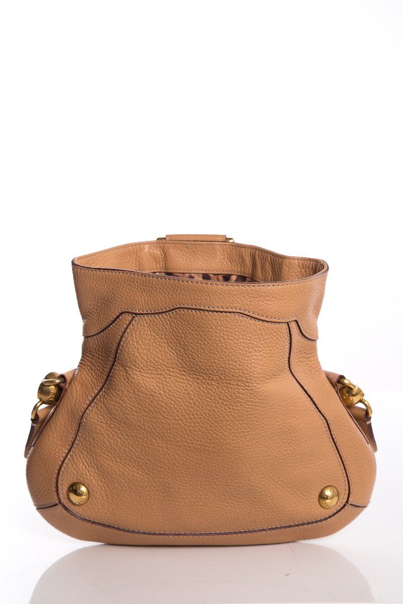 DolCeline & Gabbana Tan Leather D-Ring Shoulder Bag