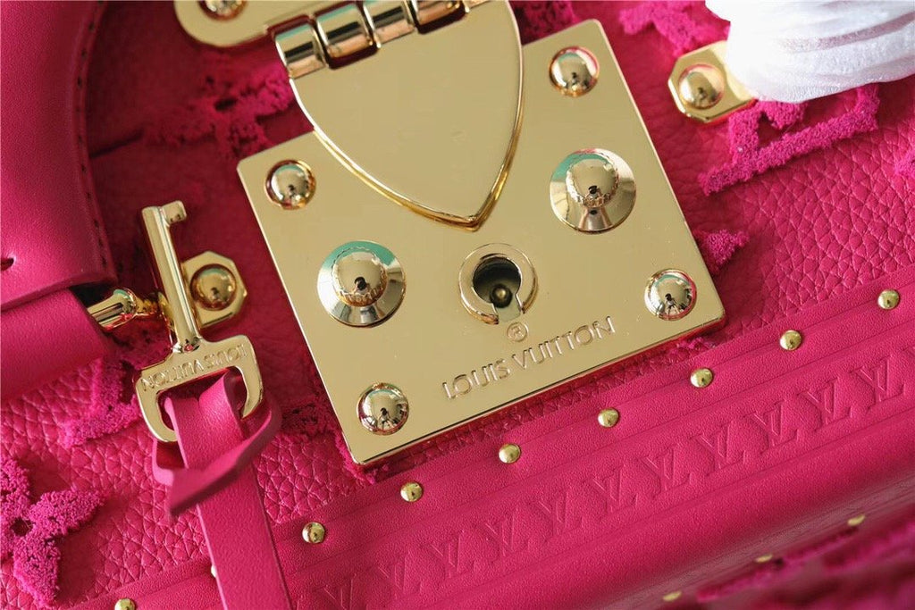 Louis Vuitton Valisette Tresor Monogram Empreinte Pink For Women, Women’s Bags, Shoulder And Crossbody Bags 9.4in/24cm Louis Vuitton