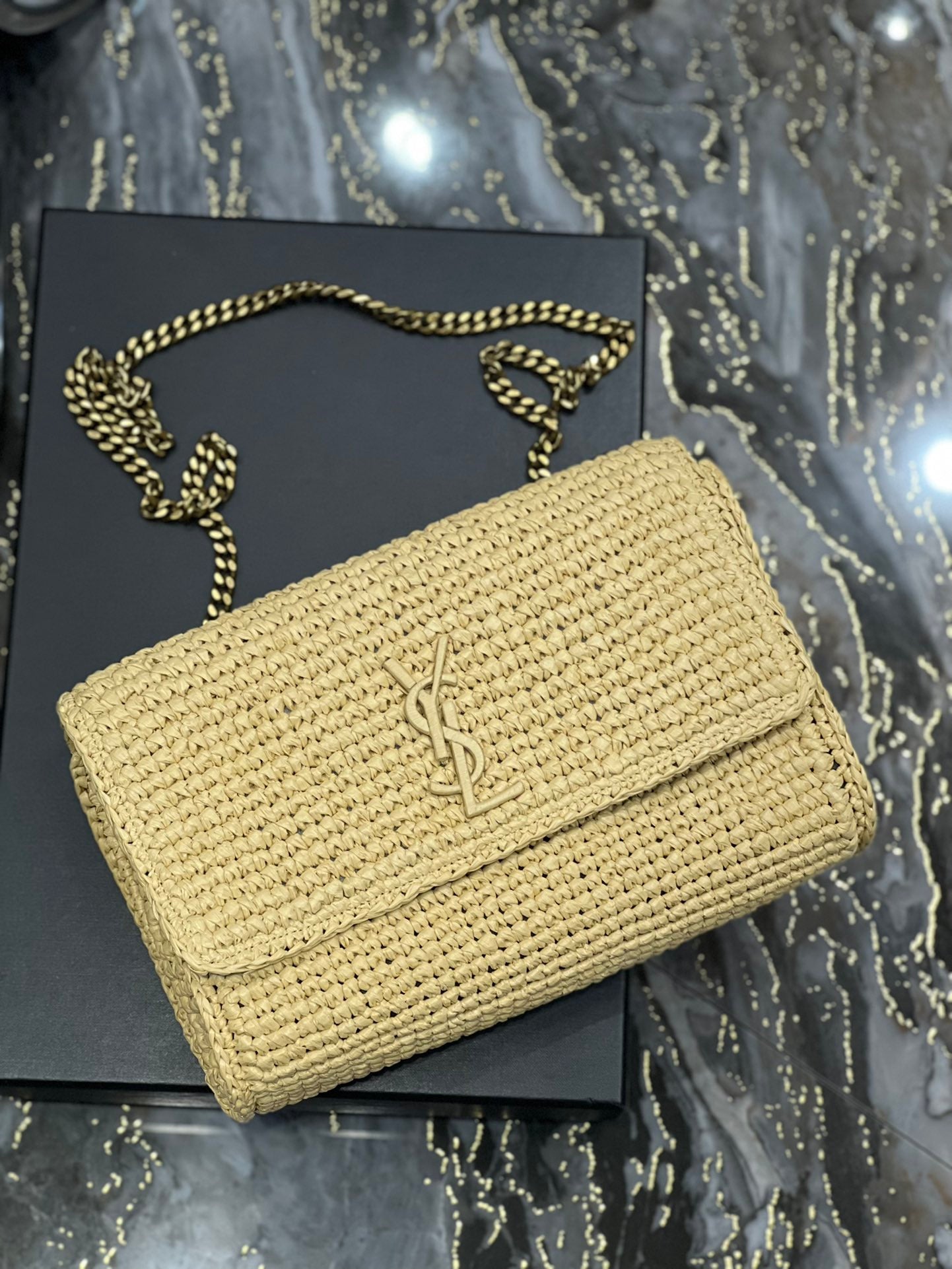 YSSL Niki Medium Chain Bag Yellow For Women, Women’s Bags 11in/28cm YSLâ