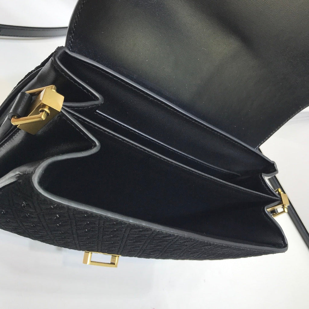 Top Quality Le Monogramme Small Satchel In Monogram Canvas And Smooth Black For Women 9in/23cm YSL