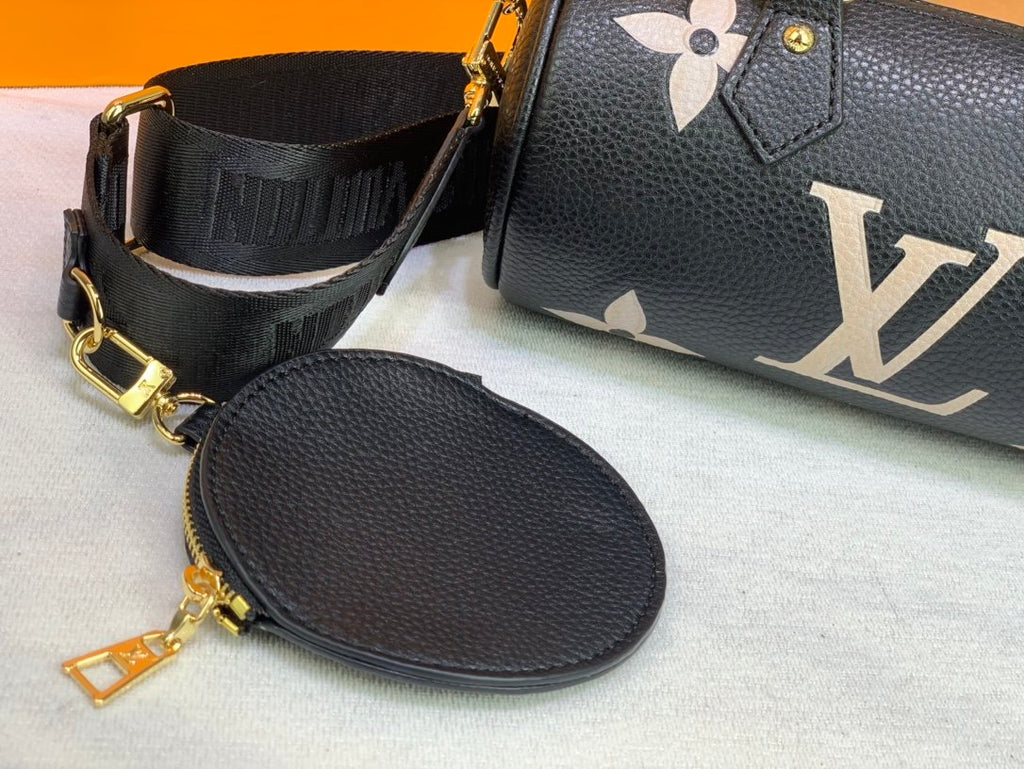 Louis Vuitton Papillon Monogram Empreinte Black/Beige For Women,  Shoulder And Crossbody Bags 7.9in/20cm Louis Vuitton M45980