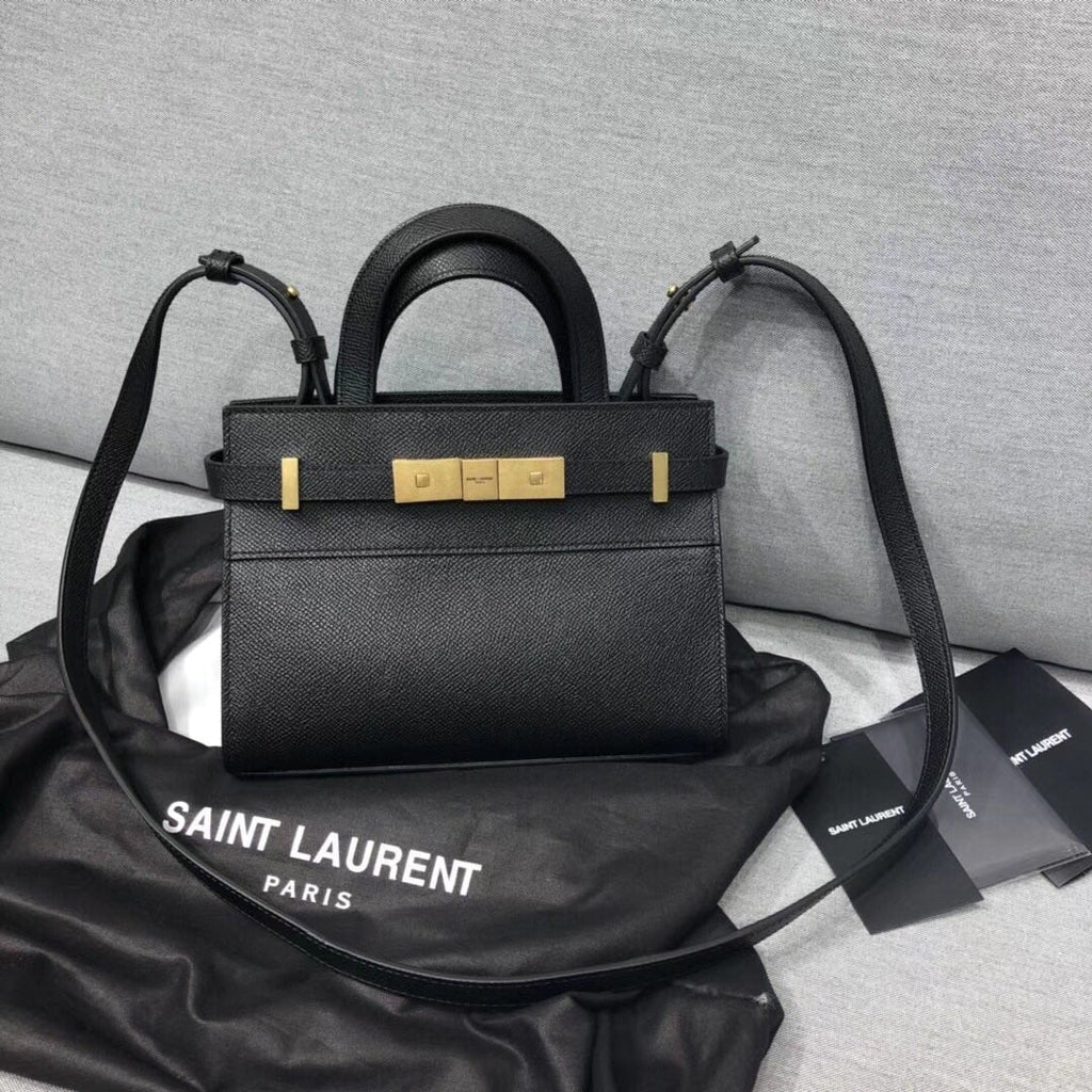 YSSL Manhattan Nano Shopping Bag In Box Black For Women 8in/21cm YSL 5937410SX0W1000