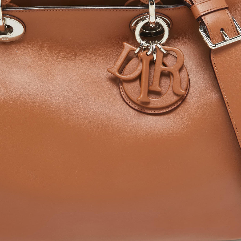 Dior Br Leather Diorissimo Zip Shopper Tote..