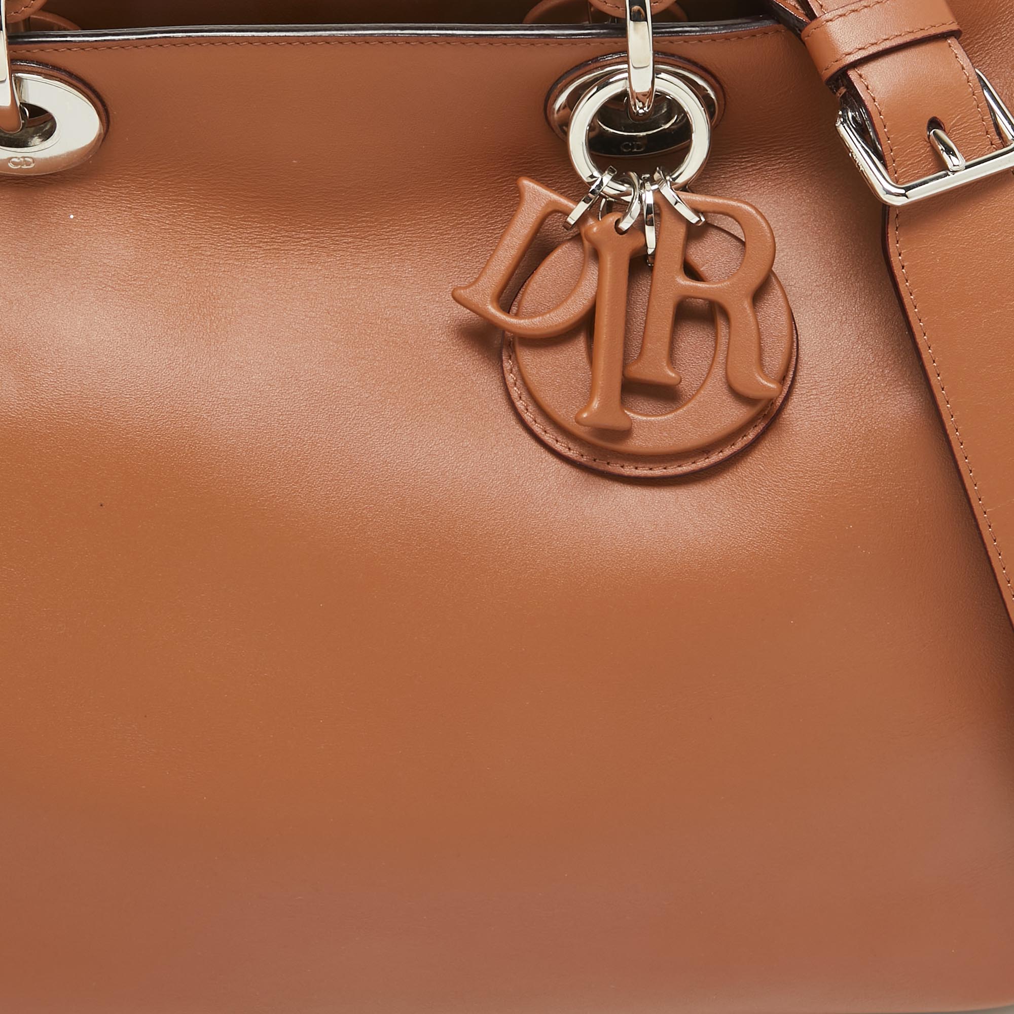 Dior Br Leather Diorissimo Zip Shopper Tote..