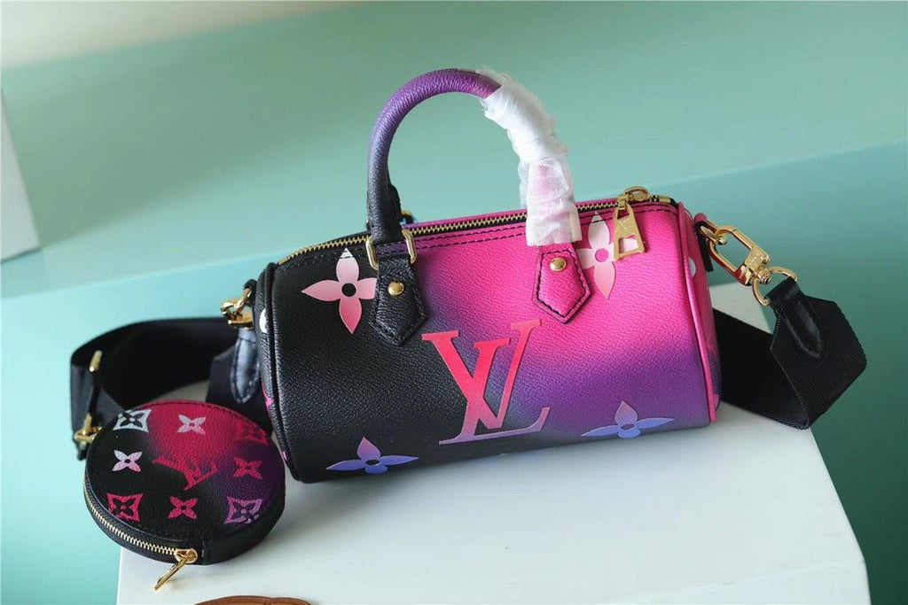 Louis Vuitton Papillon Burberry Bag Classic Monogram For Women 20cm Midnight Fuchsia Louis Vuitton M59860