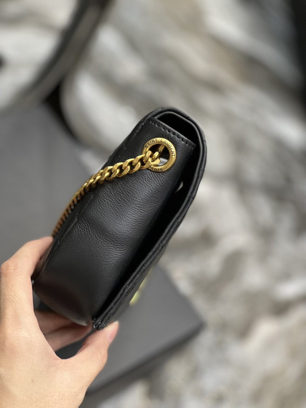 YSSL Kata 99 Chain Bag Black With Gold Hardware For Women 10in/26cm YSL