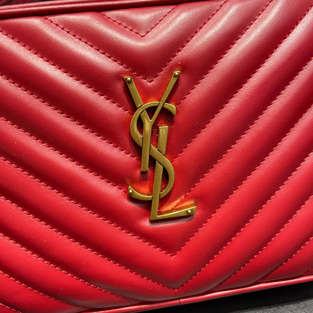 Top Quality Lou Camera Bag Red With Gold Toned Hardware For Women 9in/23cm YSL 612544DV7076008