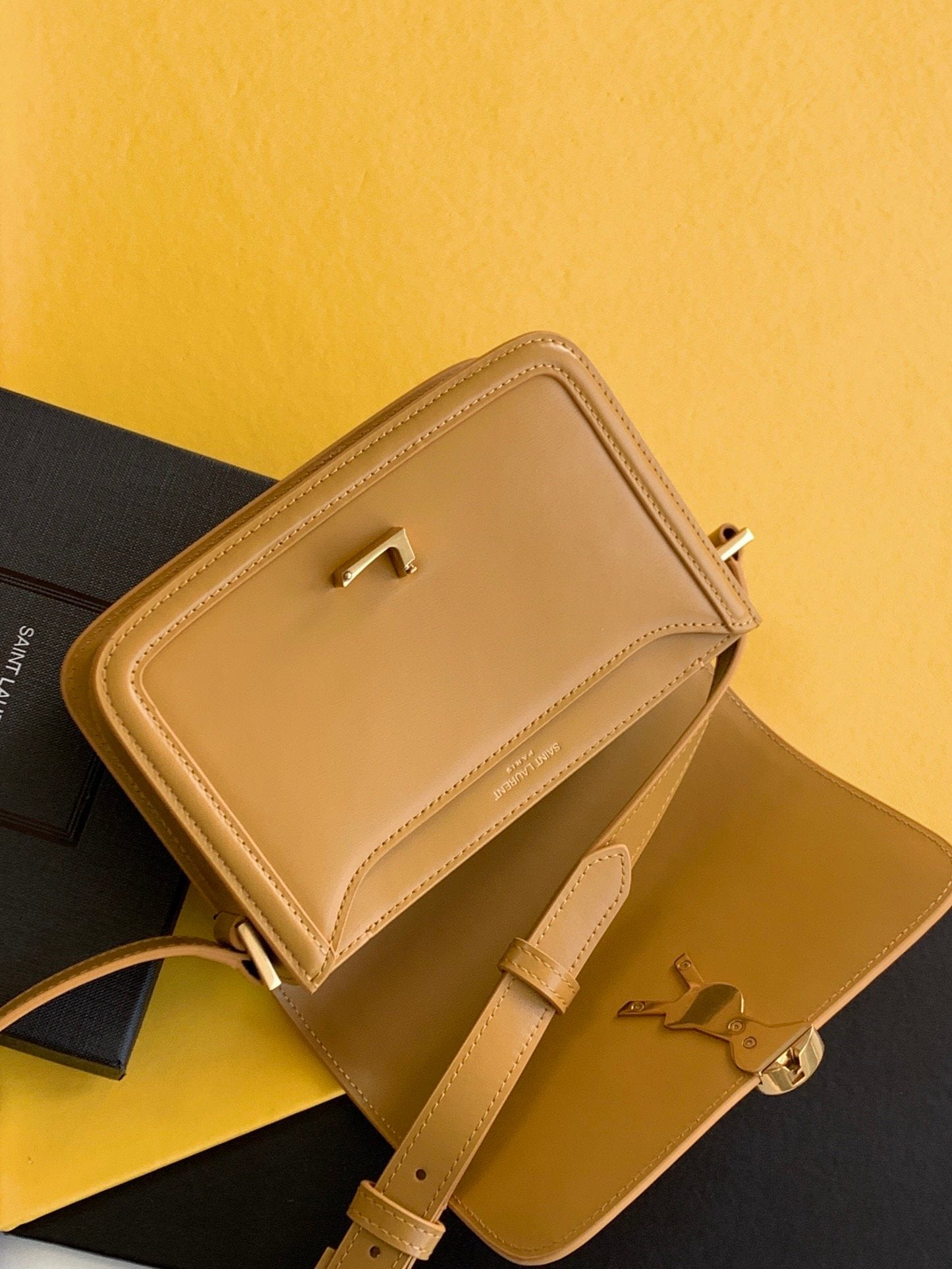 YSSL Solferino Small Satchel Bag Brown In Box 7in/19cm YSl
