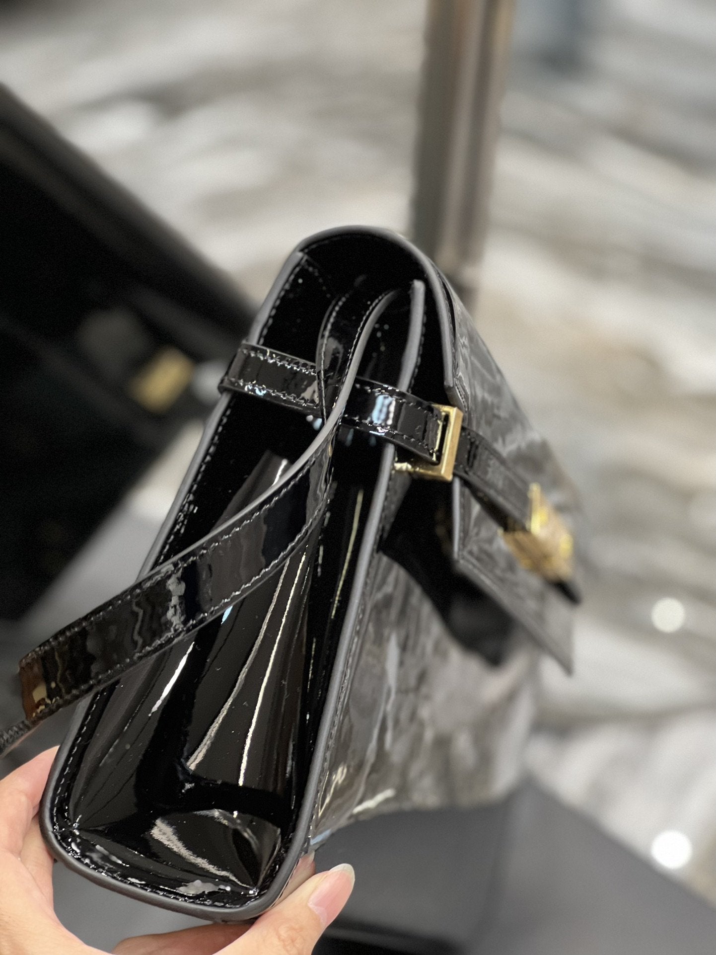 YSSL Manhattan Shoulder Bag Black For Women 11in/29cm YSL