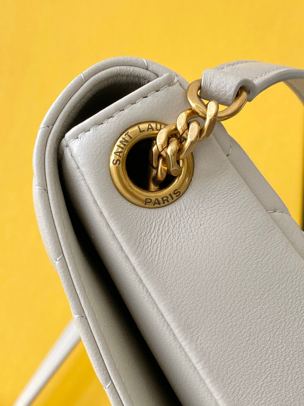 YSSL Kate 99 Chain Bag White With Gold Hardware For Women 10in/26cm YSL