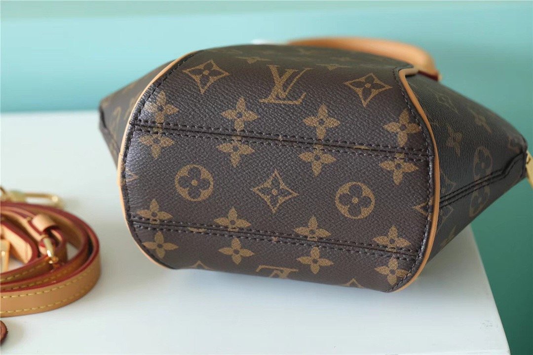 Louis Vuitton Ellipse Burberry Handbag Created By Nicolas Ghesquiere From Classic Monogram Canvas For Women Brown 23cm/8.9in Louis Vuitton
