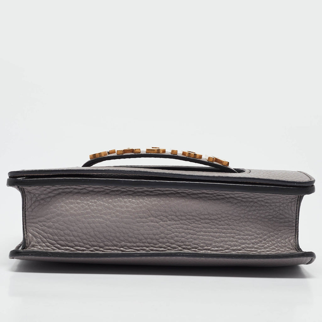 Dior Grey Leather Medium J'adior Flap Shoulder Bag