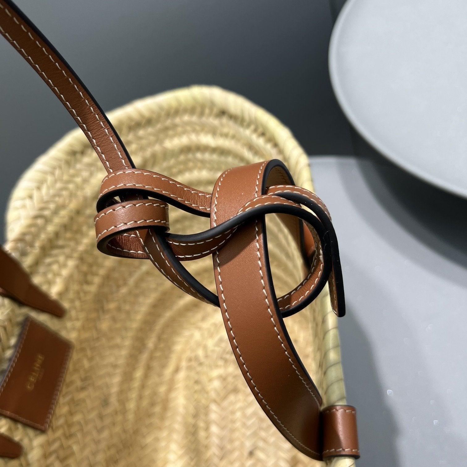 GLAMI Teen Triomphe GLAMI Classic Panier In Palm Leaves With Heart Patch Brown For Women 10in/25cm 194002DUI.04LUÃ‚Â 