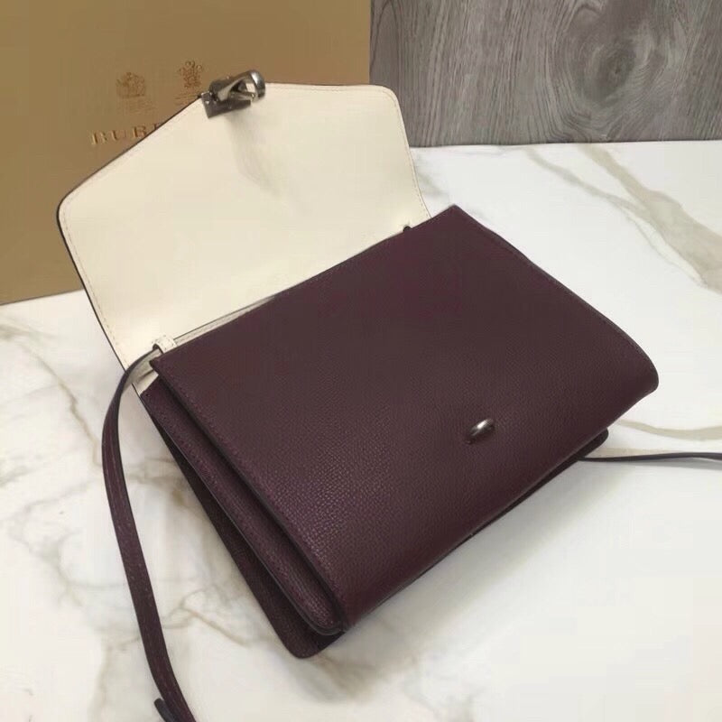 Small Macken Colorblock Crossbody Brown/White Bag For Women, Bags 9.5in/24cm