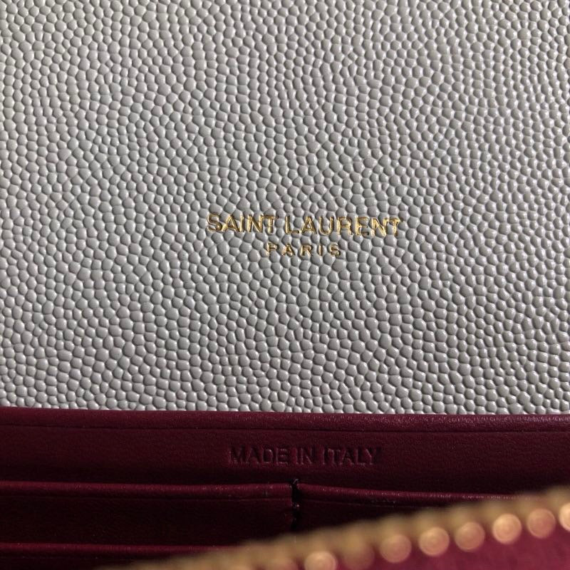 Saint Laurent Cassandra Flap-Front Crossbody Bag White For Women 8.7in/22cm YSL 