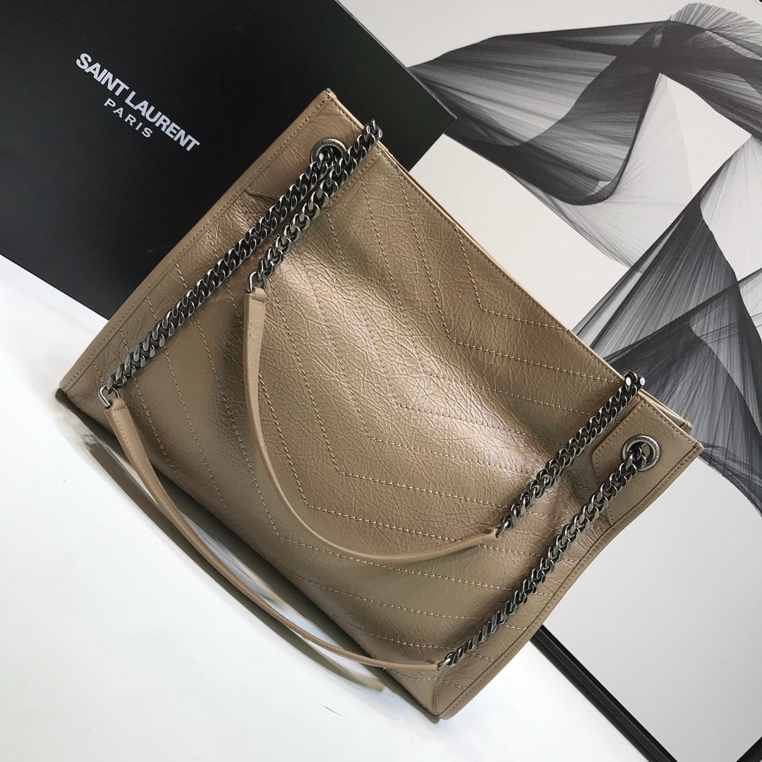YSSL Niki Medium Shopping Bag Beige For Women 12in/32cm YSL