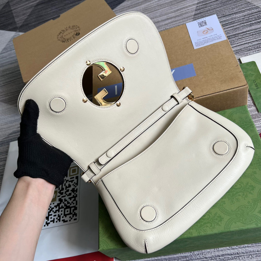 BlonGLAMIe Shoulder Bag White For Women, Women’s Bags 11in/28cm 699268 UXX0G 9022