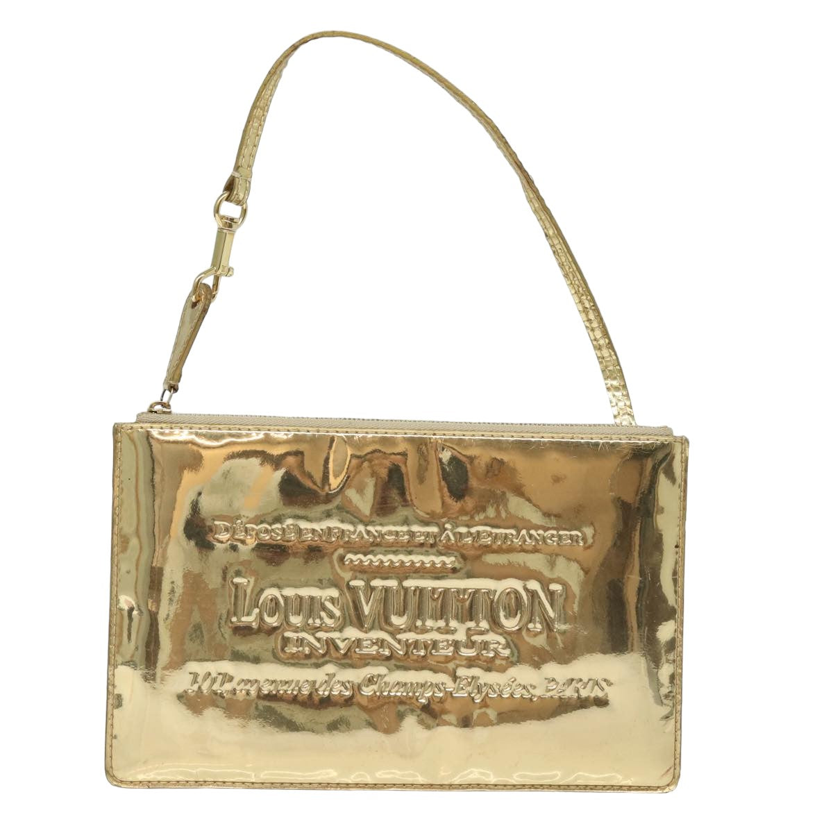 Louis Vuitton Pochette Plat   Leather Clutch Bag