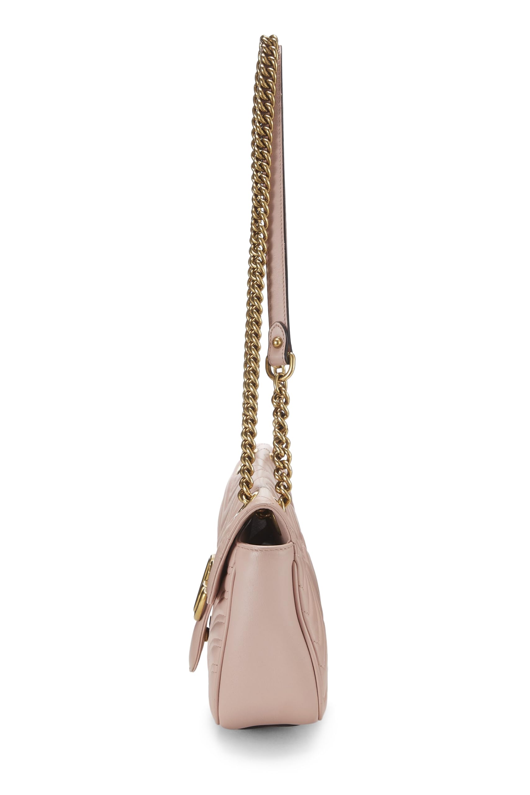 Gucci,  Pink MatelassÃƒÆ’Ã‚Â© Leather GG Marmont Shoulder Bag, Pink
