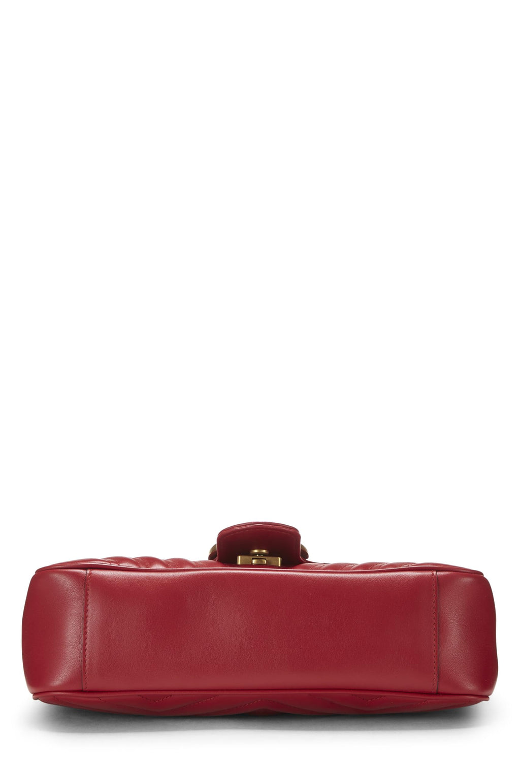 Gucci,  Red Leather GG Marmont MatelassÃƒÆ’Ã‚Â© Shoulder Bag Small, Red