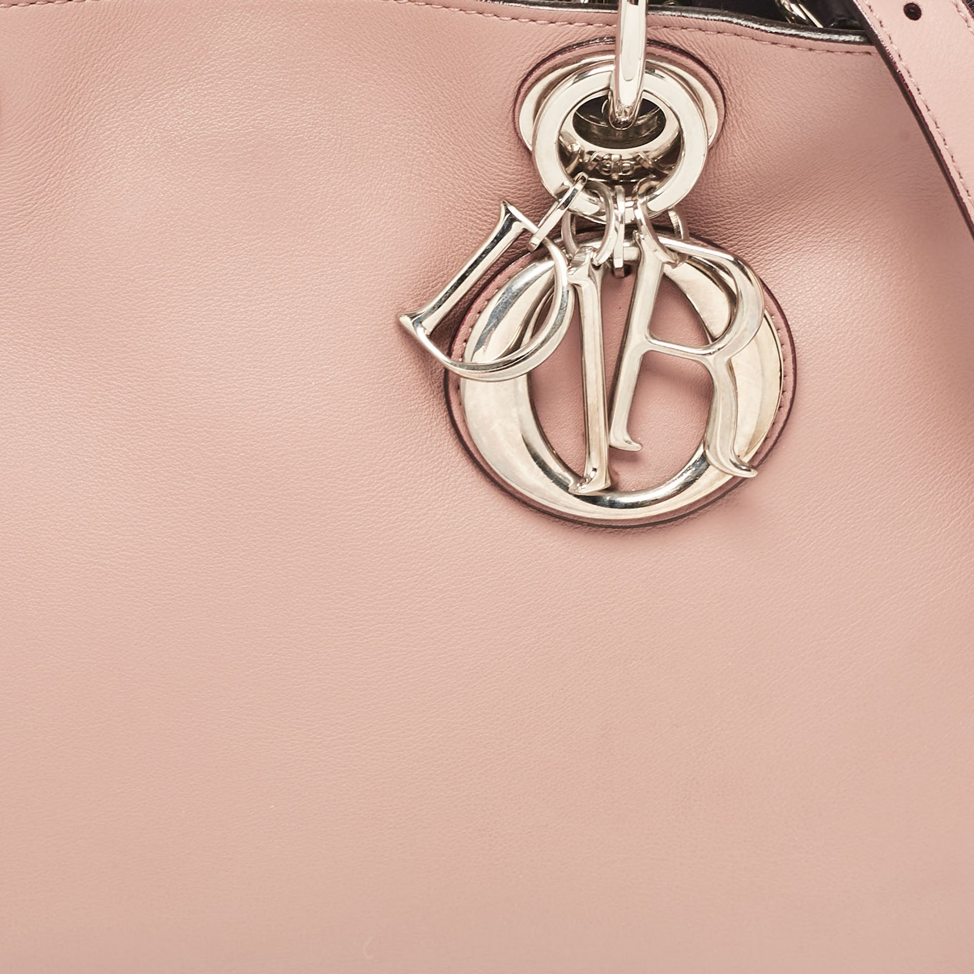 Dior 1:1 Rep Pink Leather Medium Diorissimo Shopper Tote