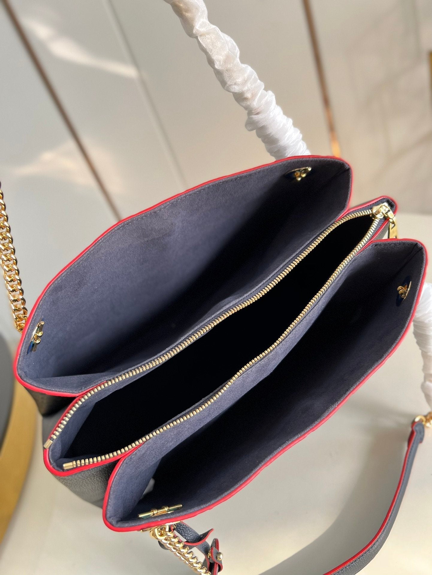Louis Vuitton Surene MM Monogram Empreinte Black/Red For Women,  Shoulder Bags 14.6in/37cm Louis Vuitton M43759