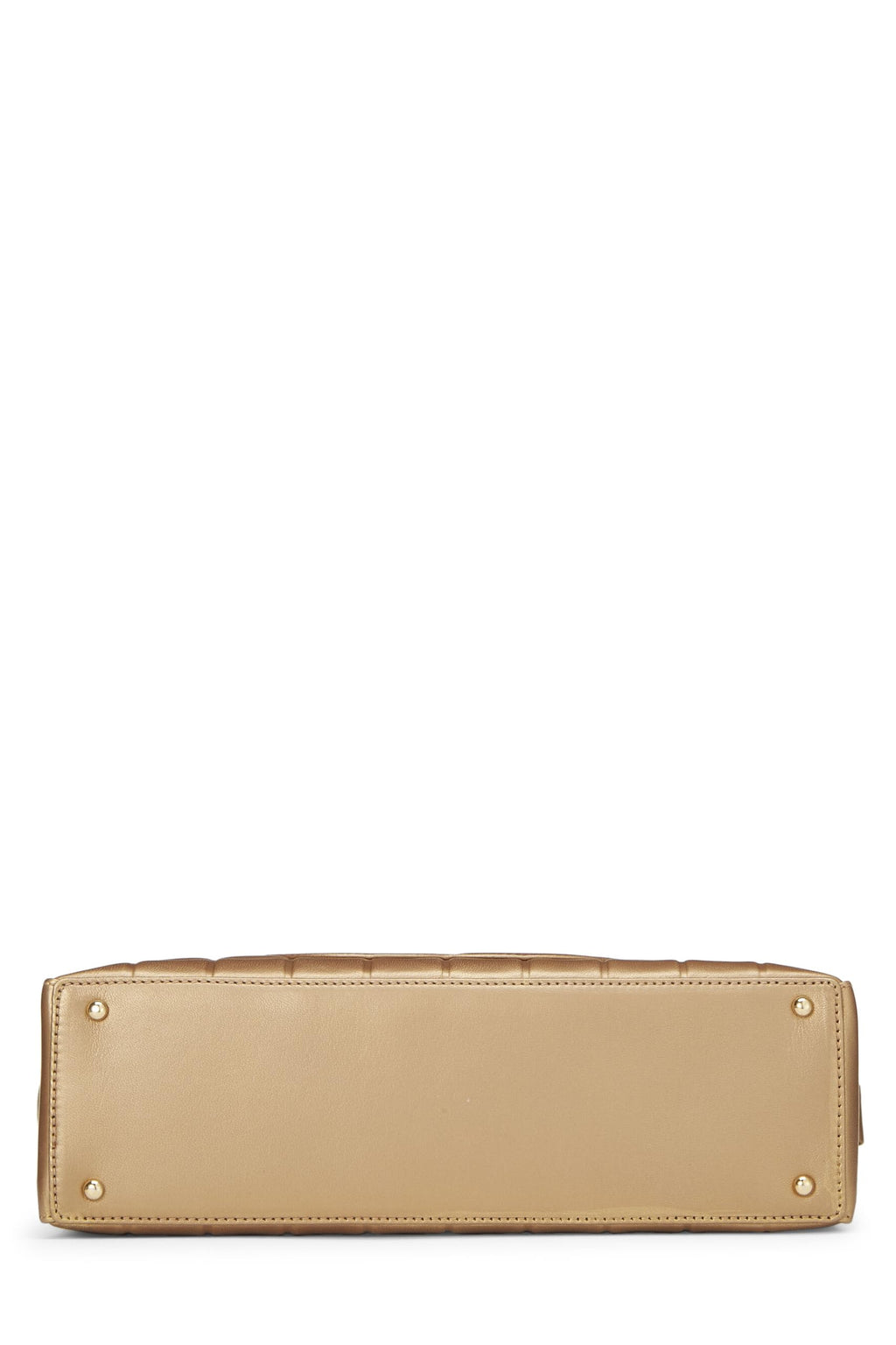 Chanel,  Gold Chocolate Bar Calfskin Shoulder Bag, Gold