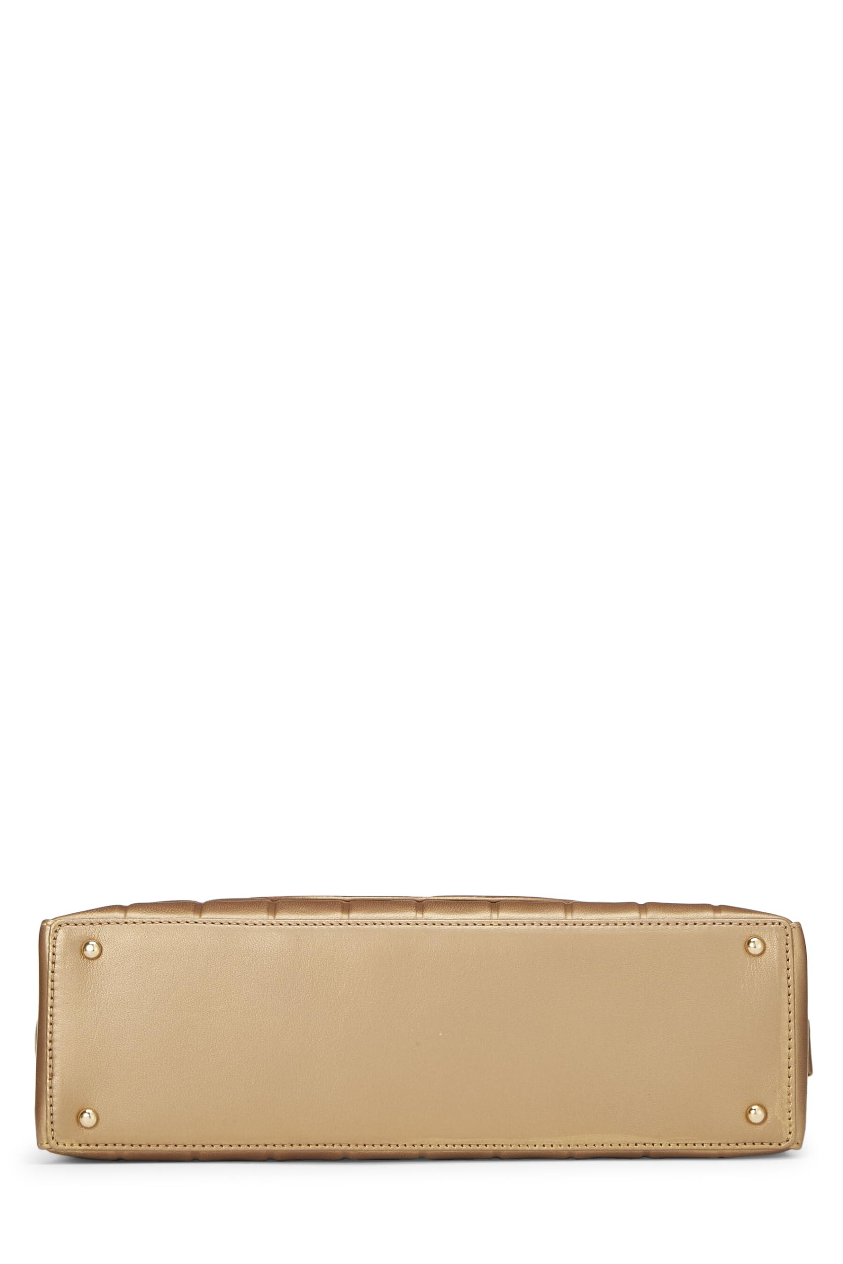 Chanel,  Gold Chocolate Bar Calfskin Shoulder Bag, Gold