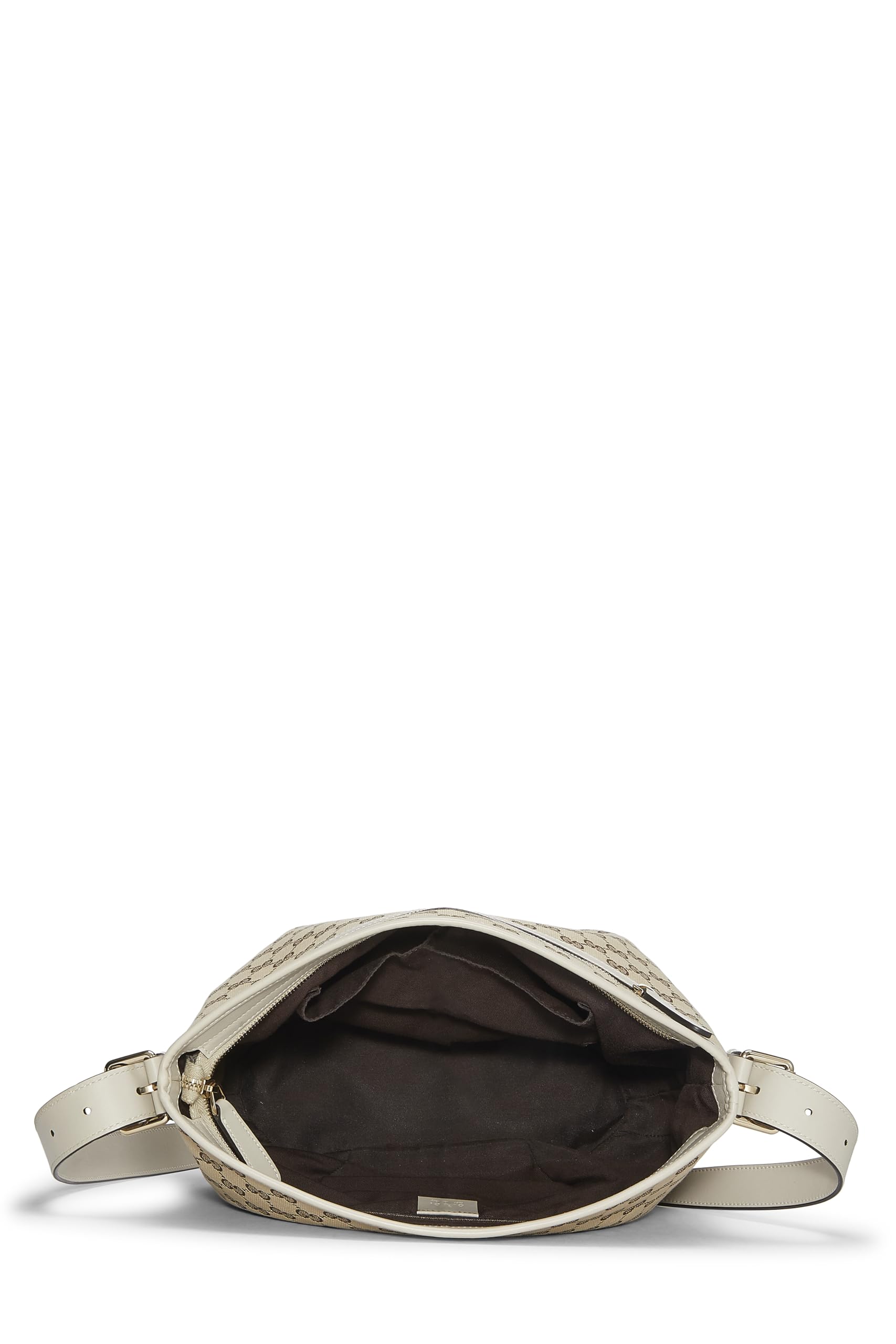 Gucci,  Original Gucci Canvas Zip Pocket Crossbody Large, White