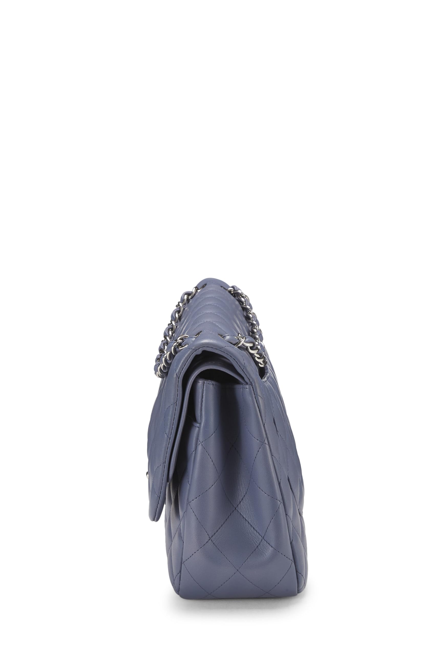 Chanel,  Purple Quilted Lambskin New Classic Double Flap Jumbo, Purple