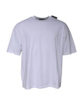 Balenciaga White Logo Cotton Jersey Crew Neck Short Sleeves Men's T-shirt