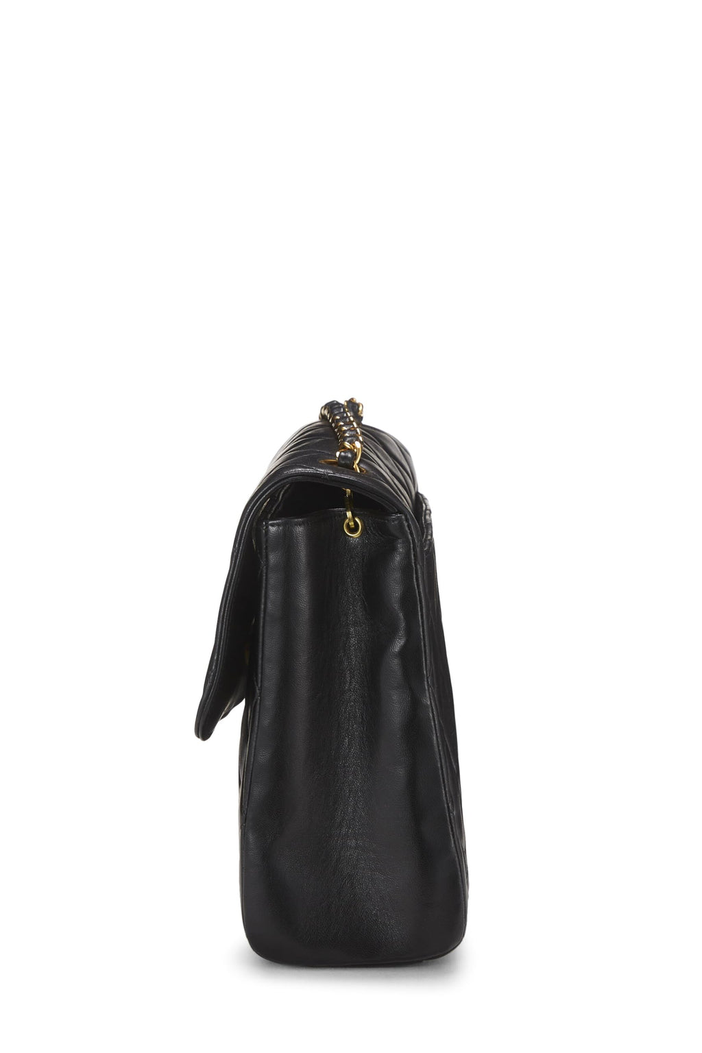 Chanel,  Black Quilted Lambskin 'CC' Square Shoulder Bag, Black