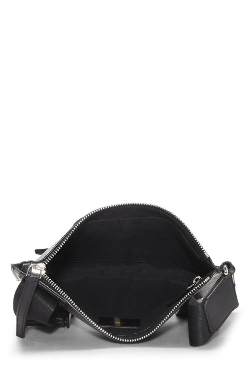 ,  Black Zucca Coated Canvas Crossbody Bag, Black