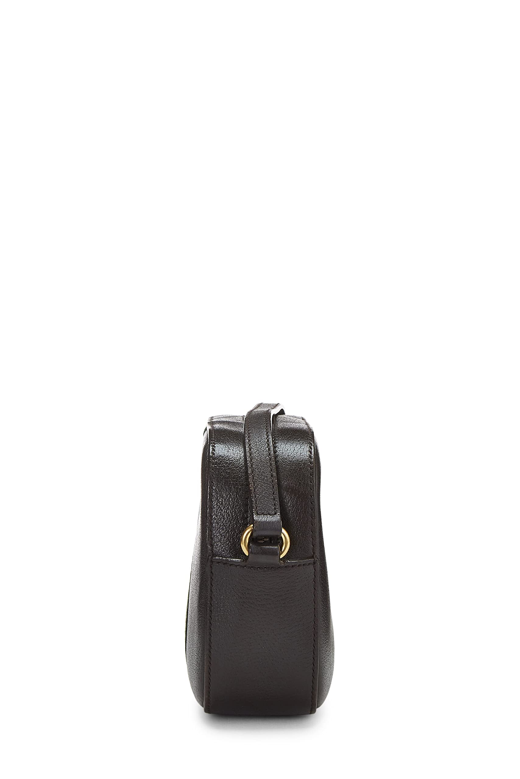 Gucci,  Black Leather Webby Shoulder Bag Small, Black