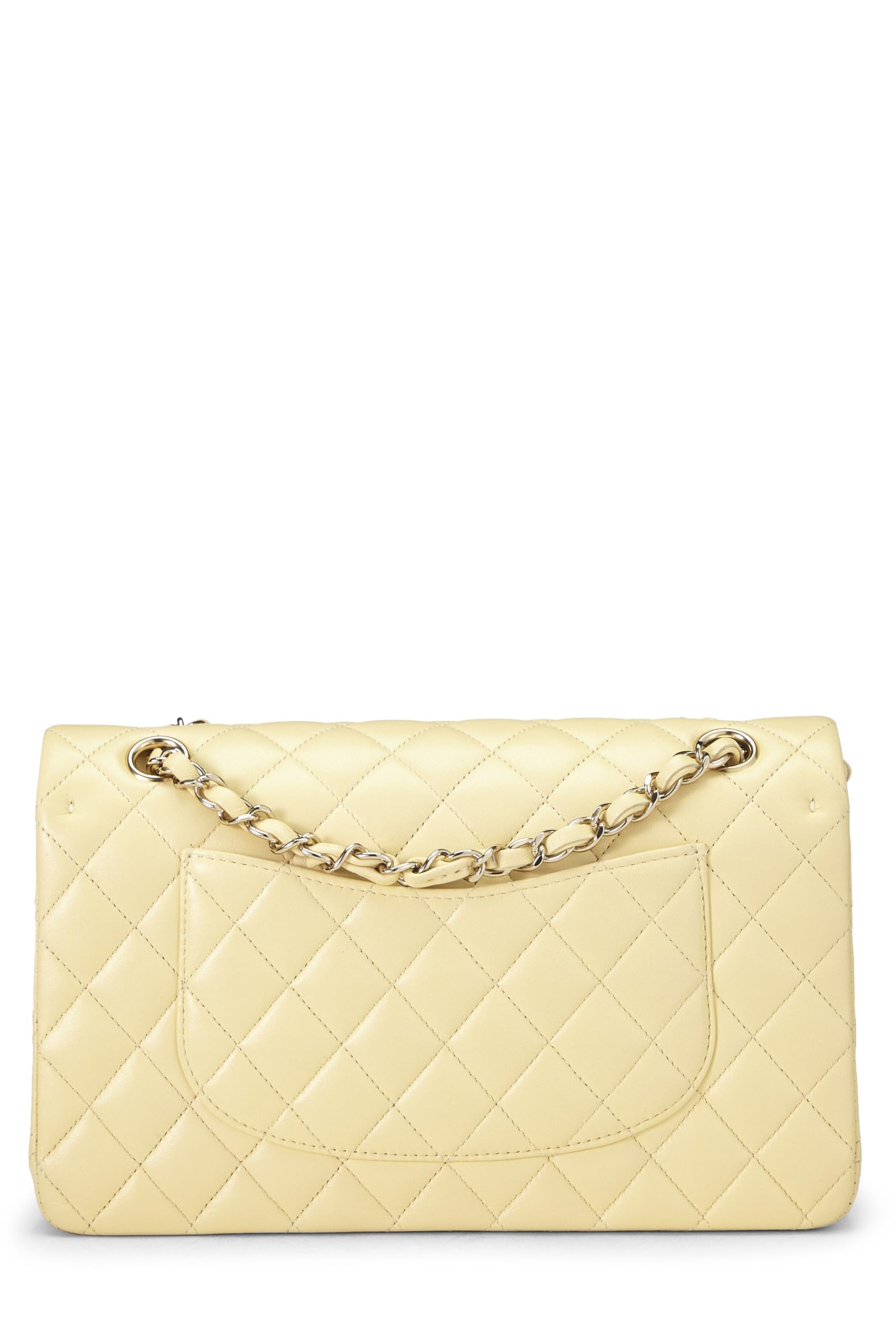Chanel,  Yellow Calfskin Classic Double Flap Medium, Yellow