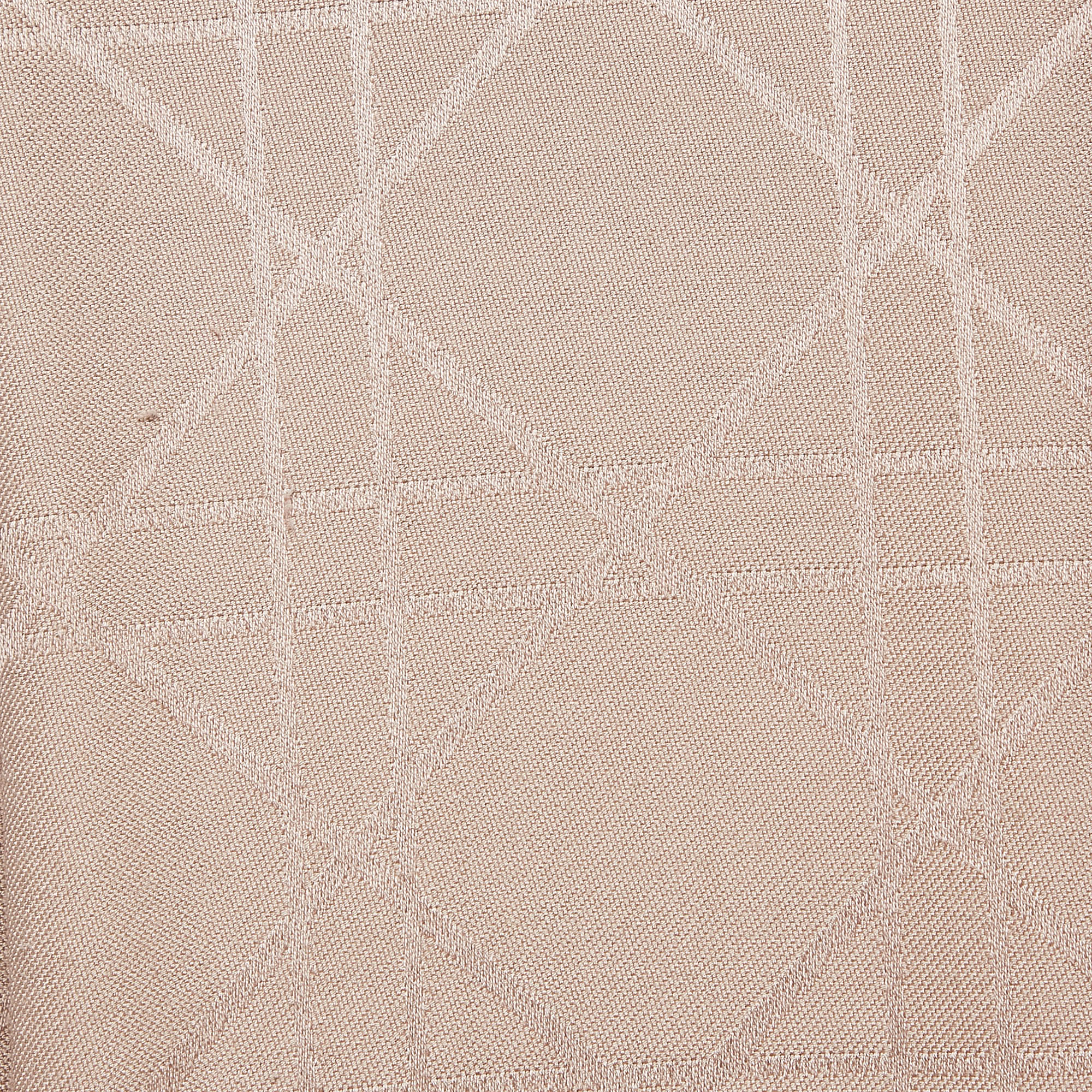 Dior Beige Cannage Silk Blend Square Scarf