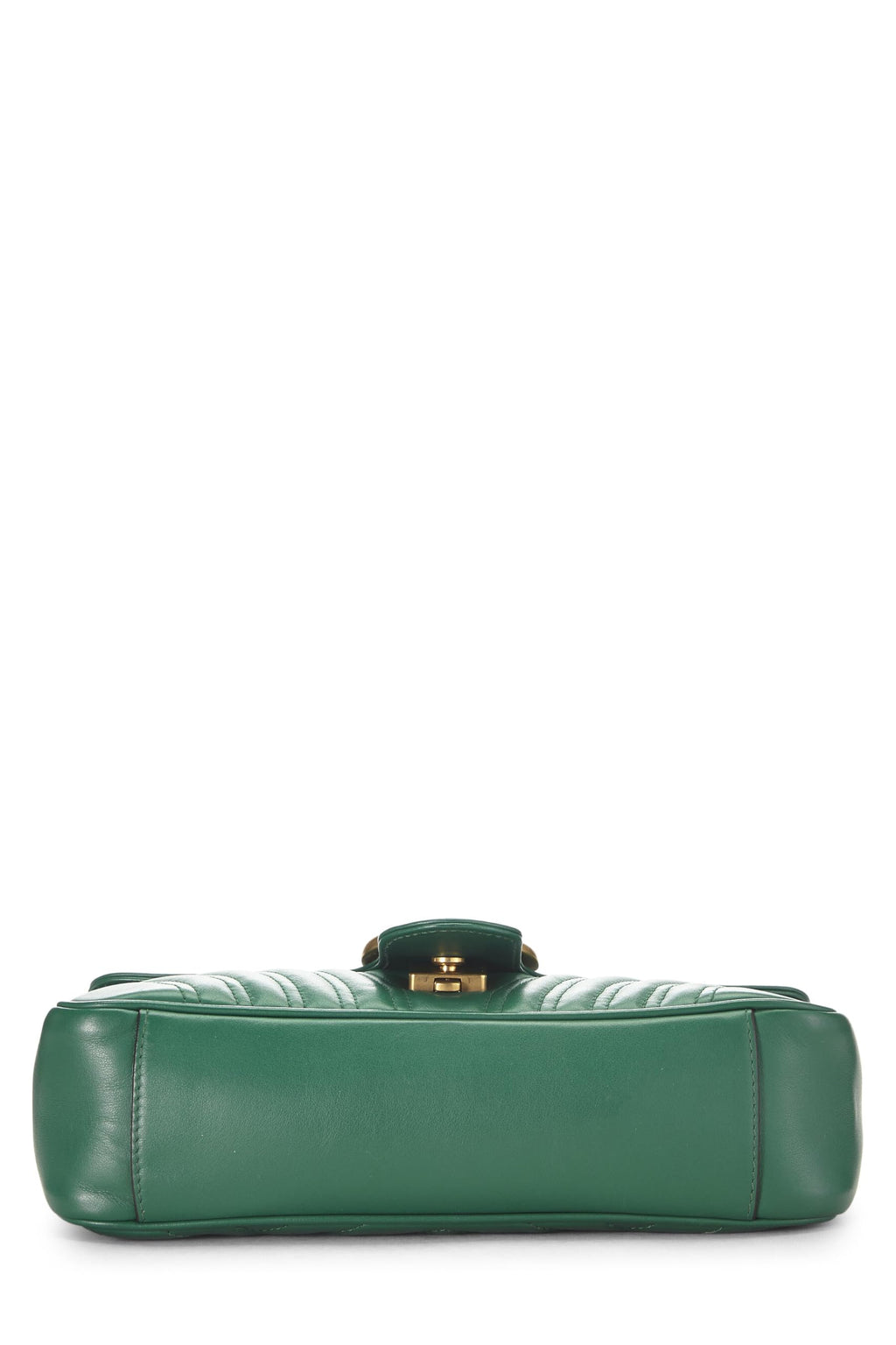 Gucci,  Green Leather GG Marmont Shoulder Bag Small, Green